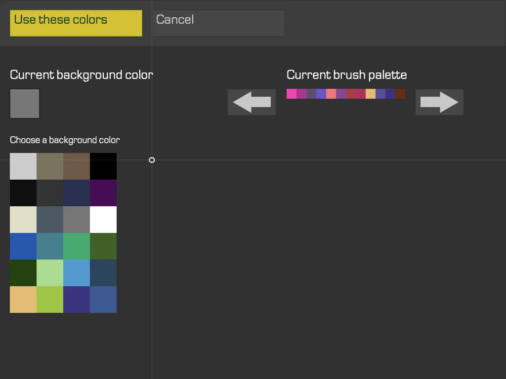 Configure colors screen screenshot